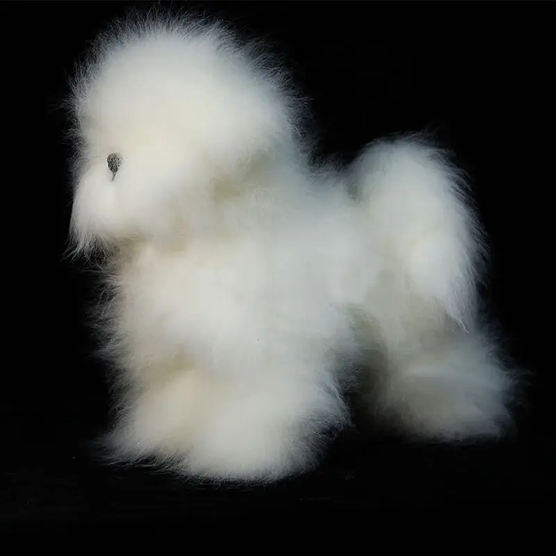 Парик для собак Bichon, только для груминга домашних животных, для практики стрижки меха бишона белого цвета (без манекена)