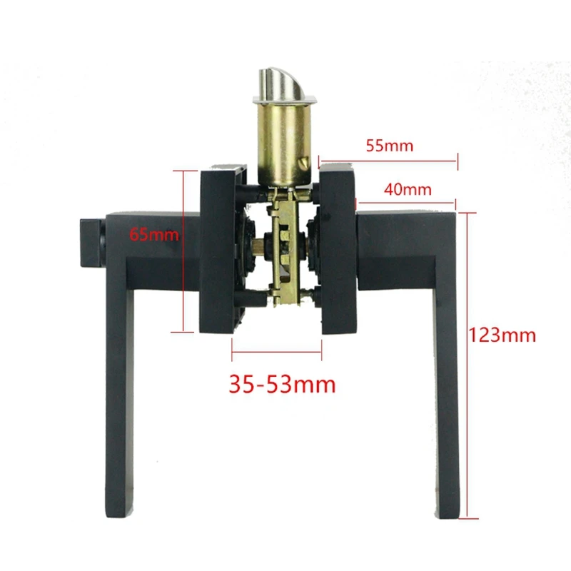 

Door Handle Door Handle Lock Square Channel Privacy Mask Interior Bedroom Room Bathroom Three-Bar Spherical Lock