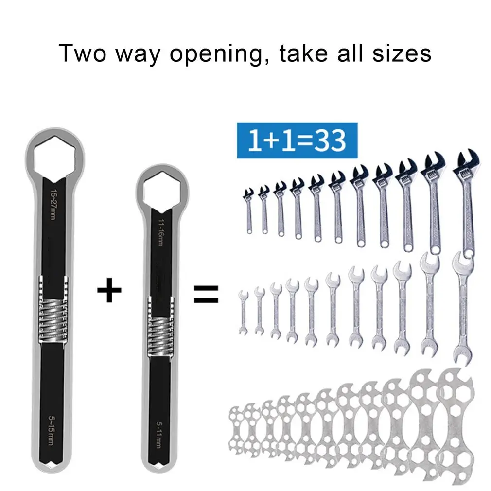 

Total Wrench 24-In-1 Universal Wrench Multi-Function Car Repairing Tools Double End Wrench Repair Tools
