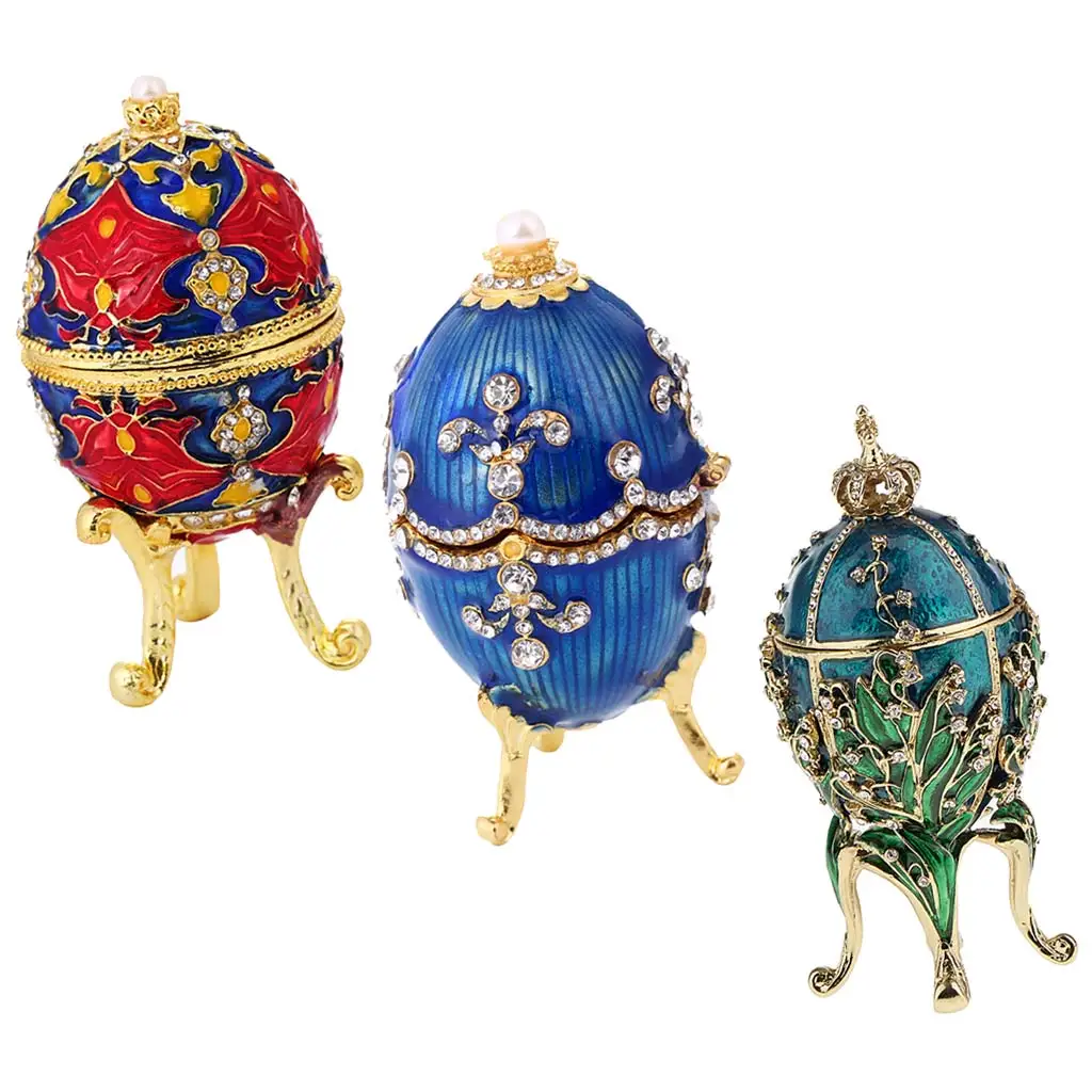 3 шт. роскошный Faberge пасхальные яйца российский Королевский чехол для ног