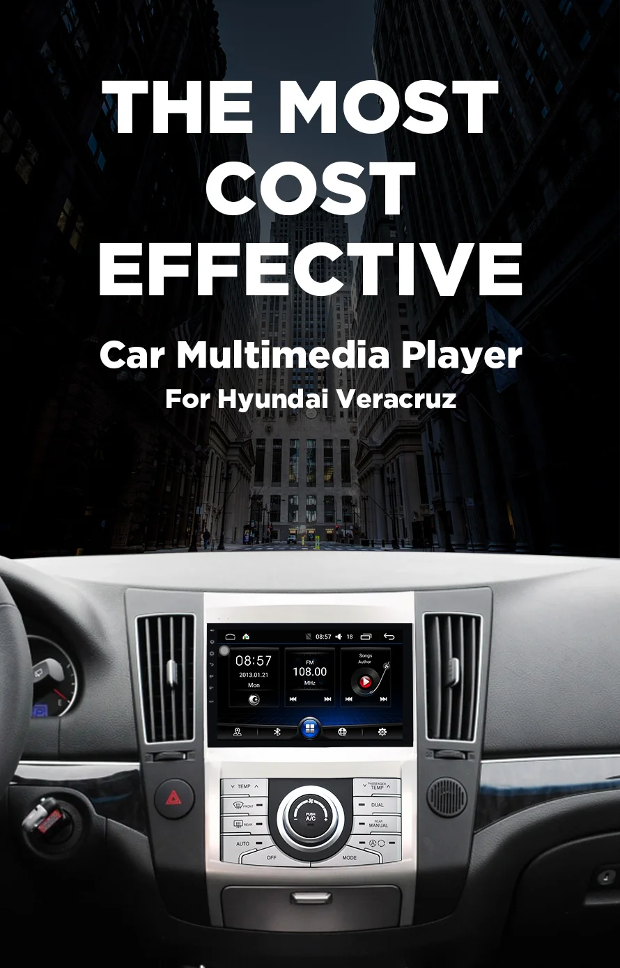 Android 8,1 автомобильный мультимедийный плеер для hyundai Veracruz gps аудио Радио Стерео стиль навигация автомобильный видео плеер стерео