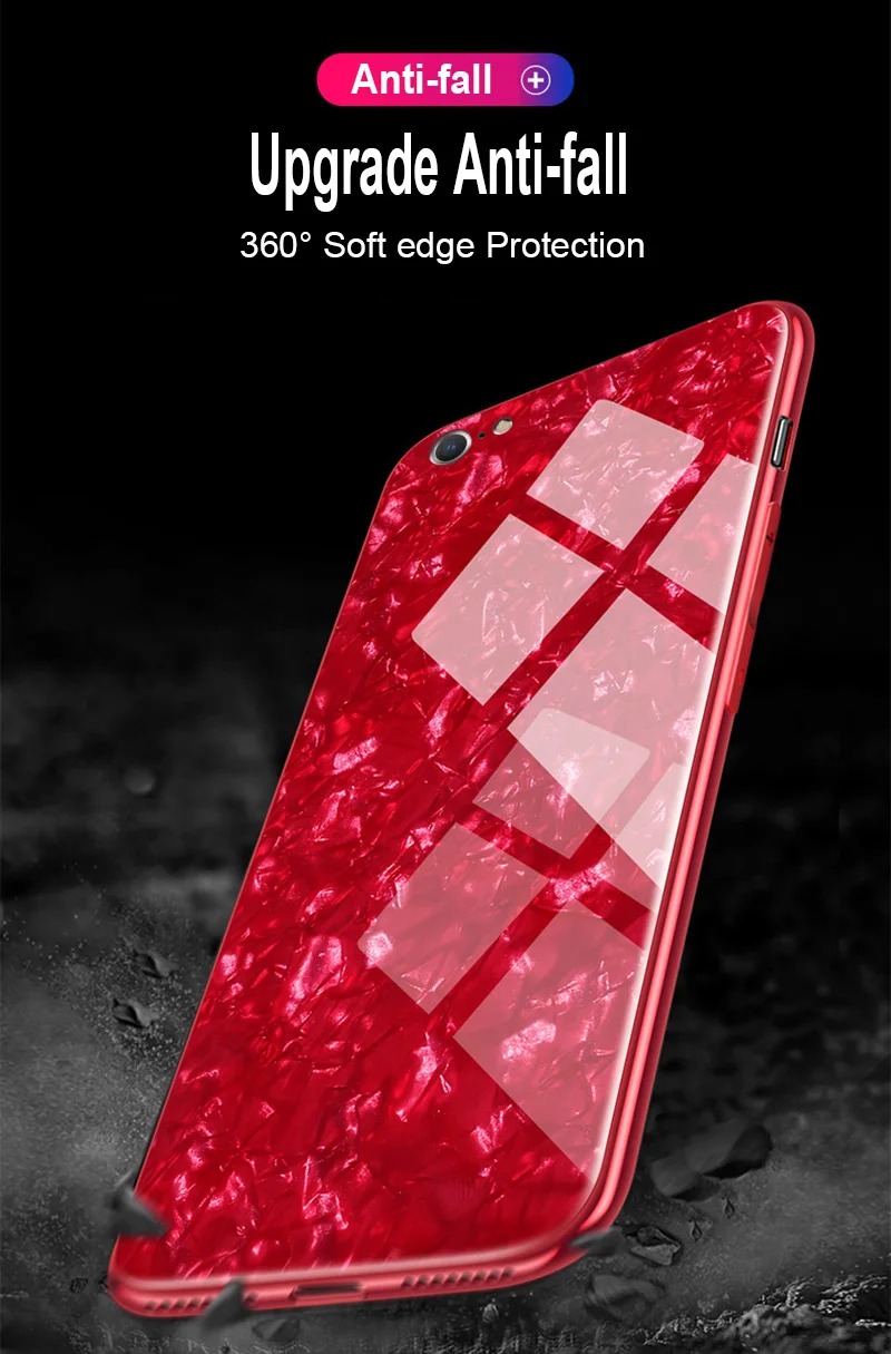 Роскошный Гальванизированный 9H чехол для телефона из закаленного стекла Apple iPhone X