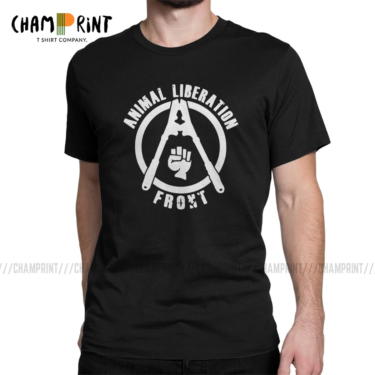 Футболка мужская с освобождением животных хипстерская рубашка круглым вырезом