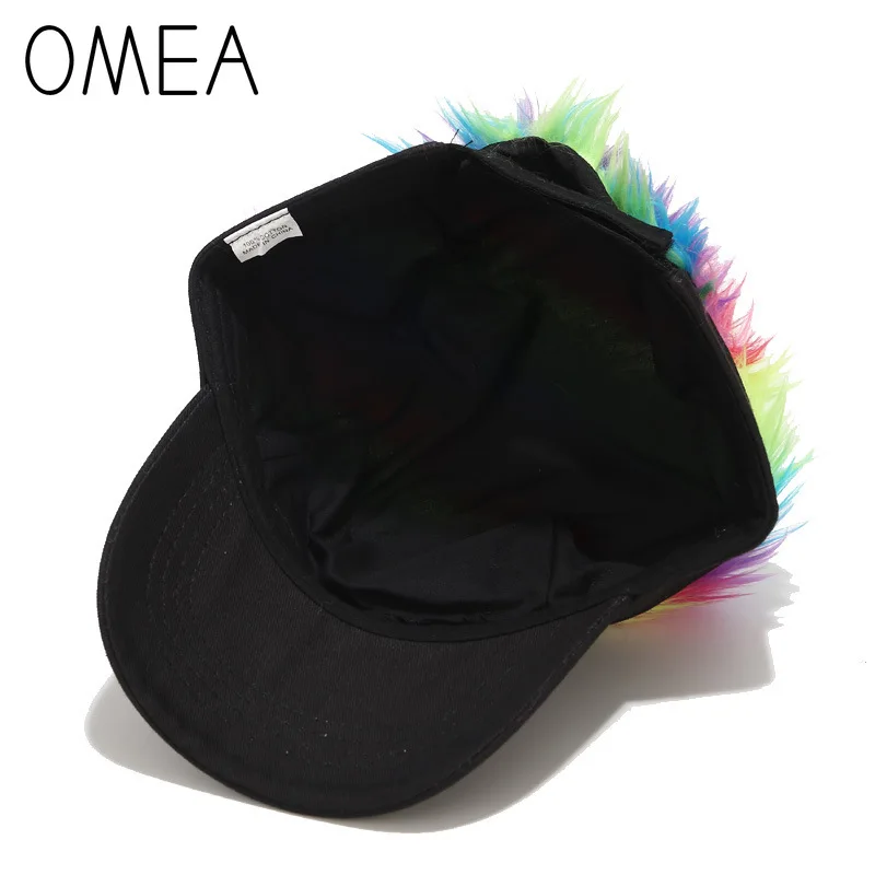 Кепка козырек OMEA с радужными волосами цветная модная кепка для гольфа унисекс