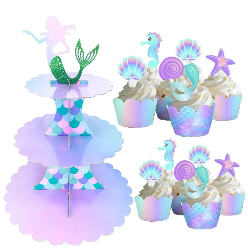 Подставка для торта русалка 1 комплект | Дом и сад