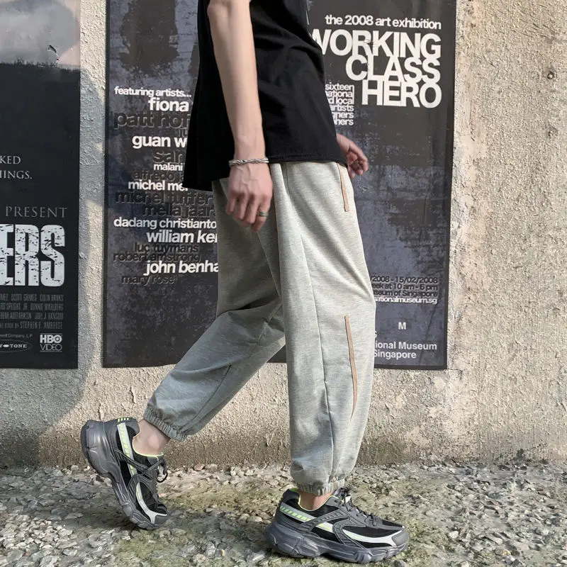 

Sweatpants Men's Fashion Solid Color Casual Pants Men Streetwear Wild Hip-hop Loose Straight Trousers Mens Joggers Track Pants