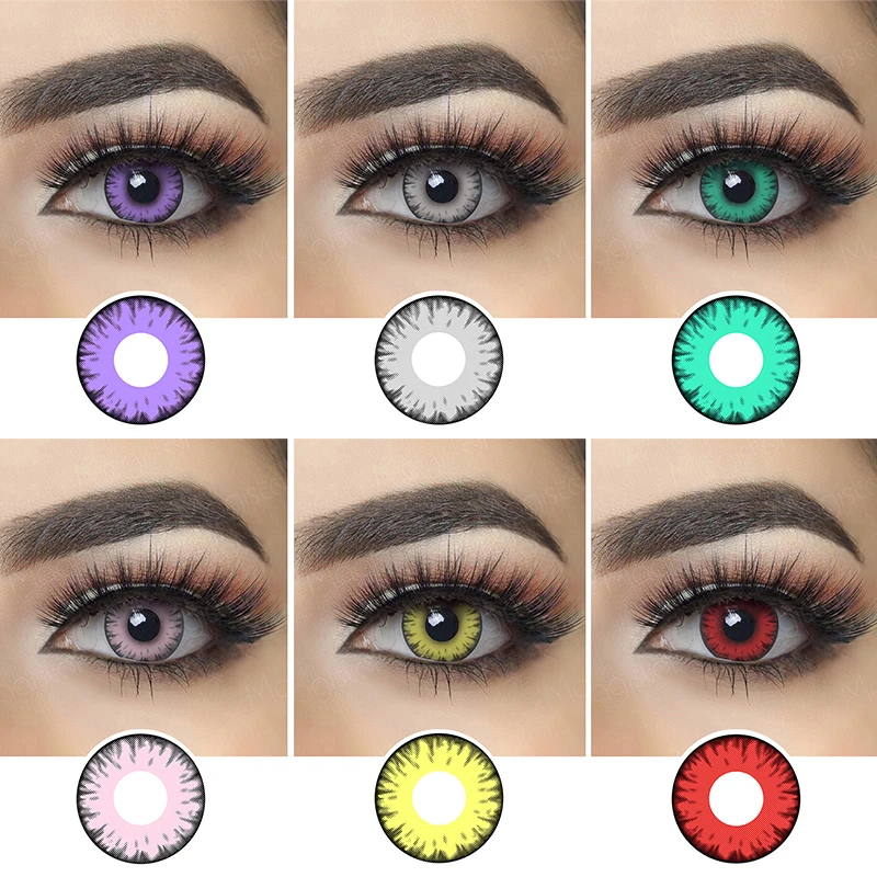 Новые 2 шт./1 пара яркие контактные линзы для косплея|Контактные линзы| |