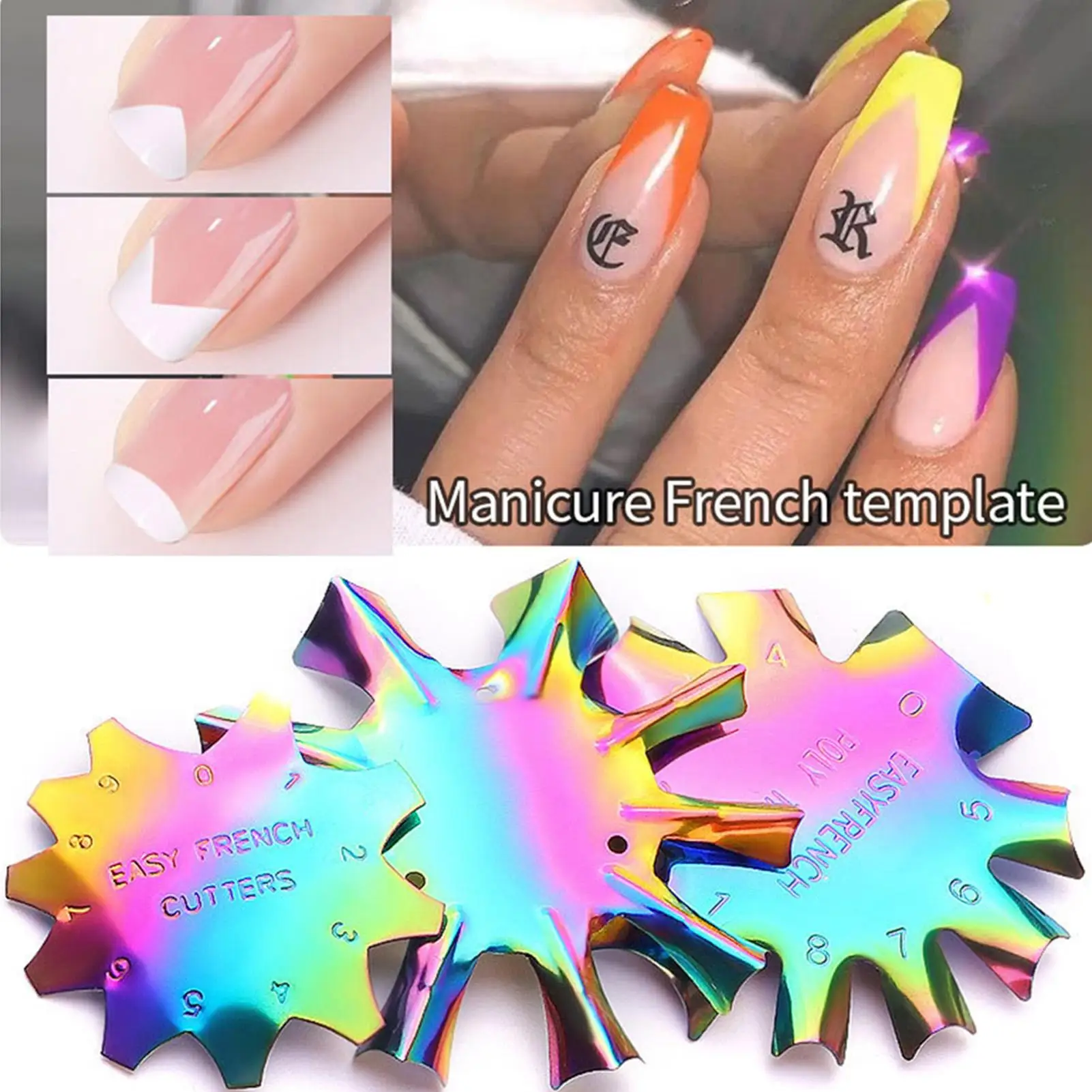 

Пластина для стемпинга ногтей маникюрный шаблон из нержавеющей стали дизайн ногтей Французский маникюрный лак пластина для моделирования