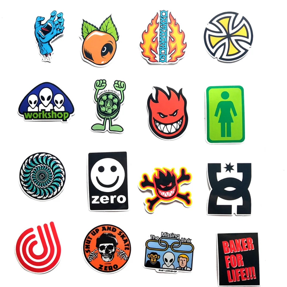 100 шт. граффити бренд скейтборд багажник Наклейка Водонепроницаемый