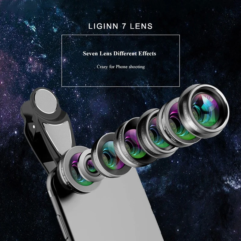 Розничная торговля объектив камеры телефона 7 в 1 комплект объектива сотового для