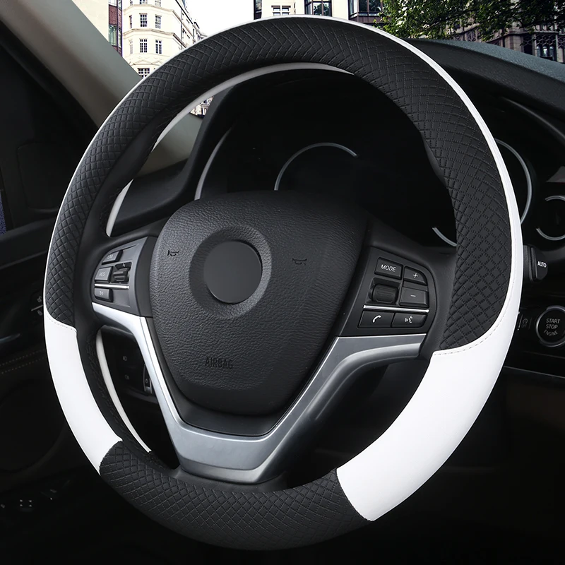 Leather Car Steering Wheel Cover fun volante  for Volkswagen VW T4 T5 T6 Multivan Caravelle Auto interior Accessories details