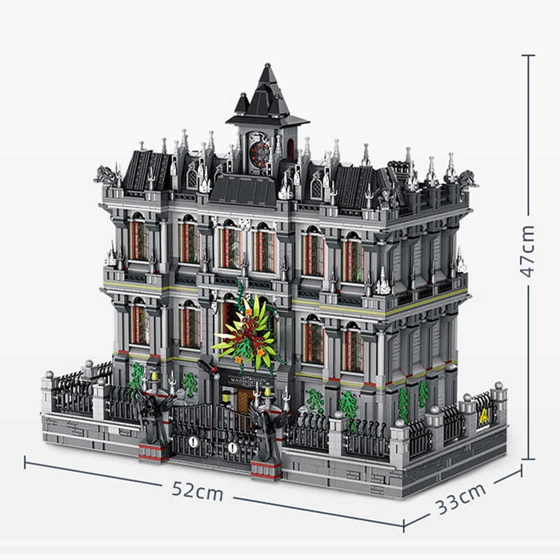 

7527 Pcs Movie Series Arkham Asylum Breakout Lunatic Hospital Sanctum Sanctorum Model Building Blocks Bricks Toys Gifts For Kids