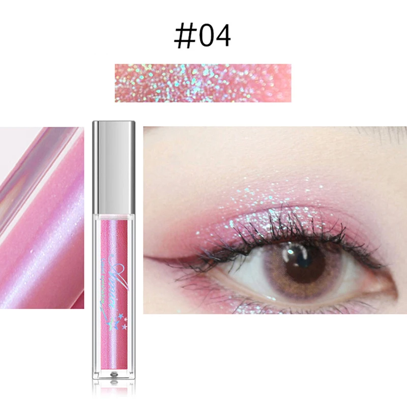 

1pcs Glitter Liquid Eye Shadow Waterproof Long-Lasting Non-dizzy Dyeing Easy To Color Shimmer Eye Shadow Portable Cosmetic Tools