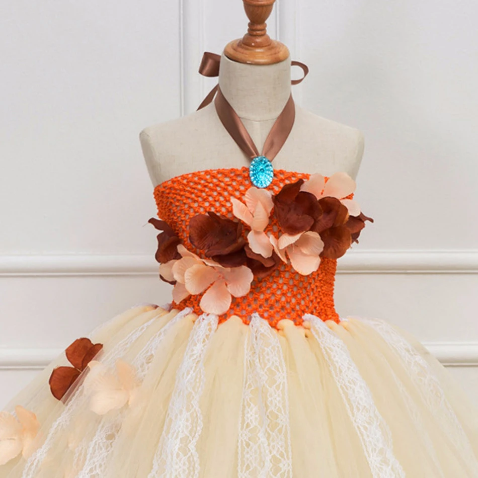 

Princess Moana Tutu Dress For Girls Birthday Party Dress Up Children Lace Tulle Flower Girl Dress Kids Halloween Cosplay Costume