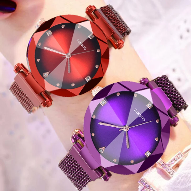

Relogio Feminino Ladies Magnetic Starry Sky Clock Luxury Women Watches Fashion Diamond Female Quartz Wristwatches Zegarek Damski