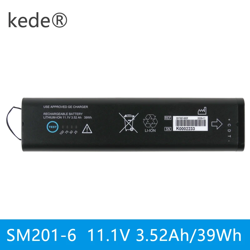 Kede Новая аккумуляторная батарея для GE DASH 3000 4000 5000 B20 B30 B40 B20I B30I B40I 11 1 V