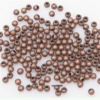 Copper 1000 шт маленькие круглые металлические серебряные бусины 3 мм для изготовления ювелирных изделий для женщин Diy браслет ожерелье ювелирные изделия - Цвет: Copper