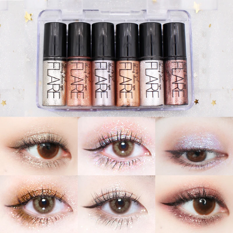 5 цветов серебряное золото жидкая блестящая подводка для глаз мерцающие тени век