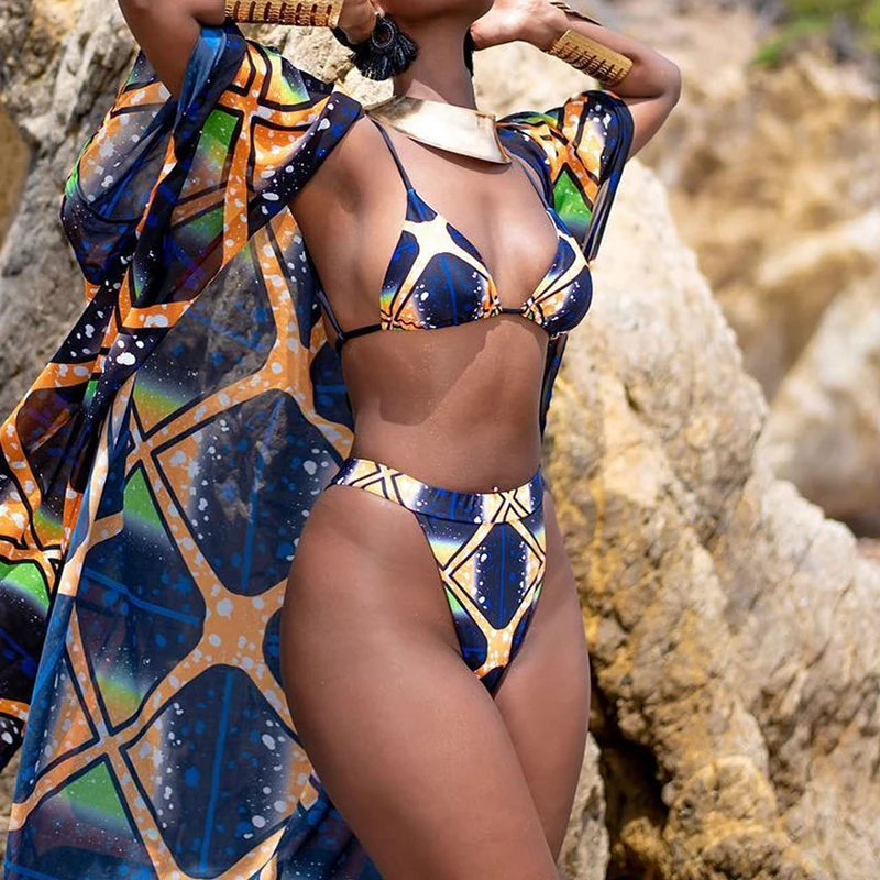 Женский винтажный купальник с завышенной талией и чашками пуш ап|Купальники| |