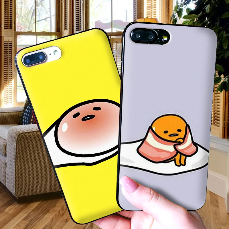 Чехол gudetama lazy egg для iPhone 6 6S plus чехол роскошный черный 5 5S SE 7 8 Plus X XS MAX