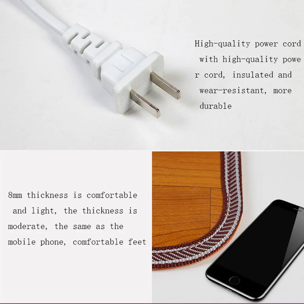 Кожаный нагревательный коврик для ног теплые электрические нагревательные