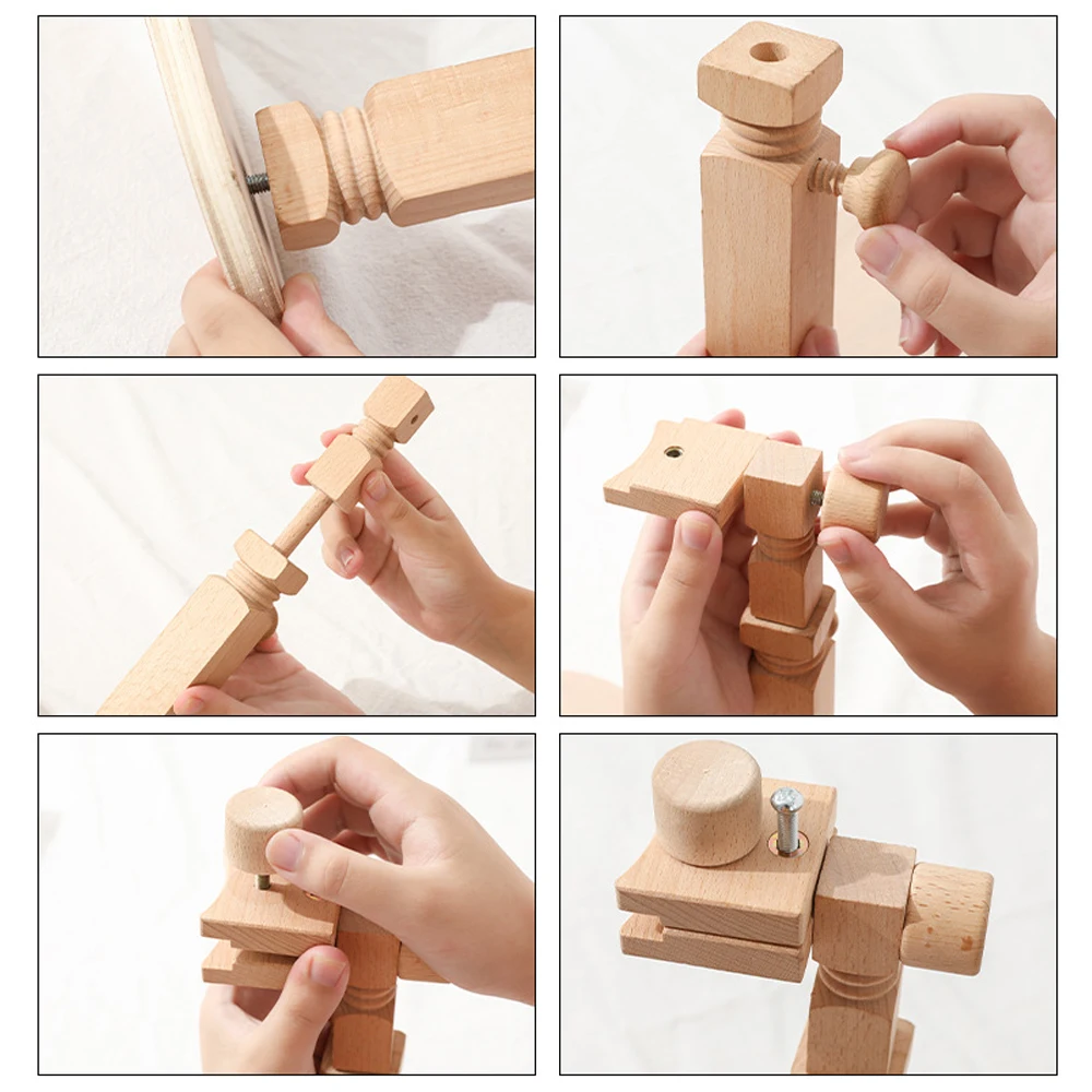 

Hoop Wood Embroider 360 Degree Rotation Stand Embroidery Stand Adjustable Desktop Frames Embroidery Hoop Sewing Tools for Kids