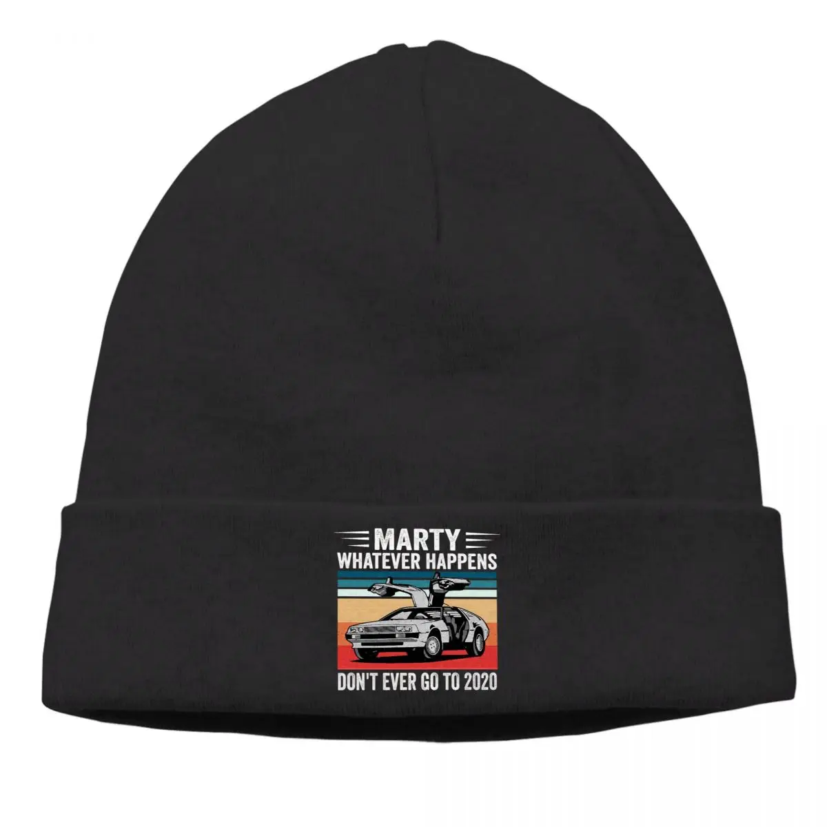 

Marty Whatever Happens Dont Ever Go To 2020 Bonnet Homme Back to the Future Marty Science Fiction Movie Skullies Beanies Cap