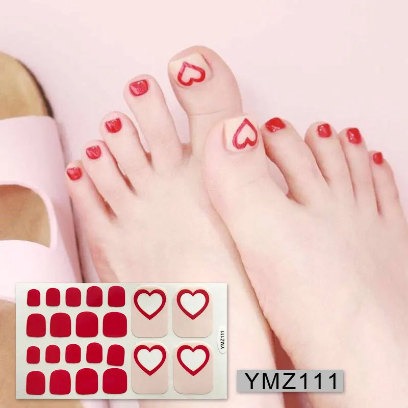 YMZ111 22 tips/sheet экологичные наклейки на ногти, профессиональные многоцветные накладки на ногти, наклейки s DIY, наклейки на ногти, маникюр - Цвет: YMZ111