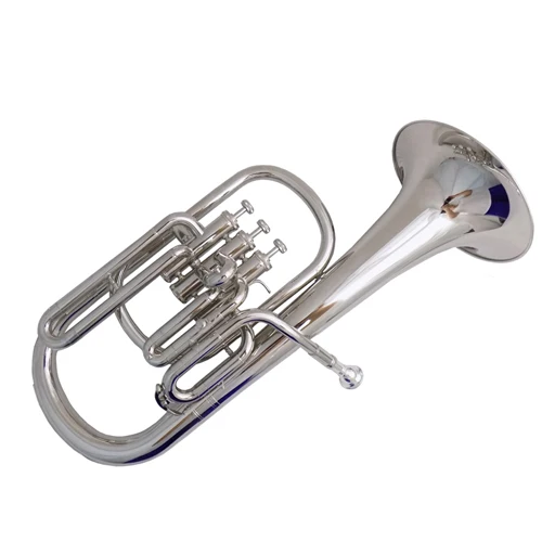 Nickel plated Поршни альтгорн с ABS случае мундштук Eb альтгорн s Музыкальные инструменты желтый латунь никелированный - Цвет: Nickel plated