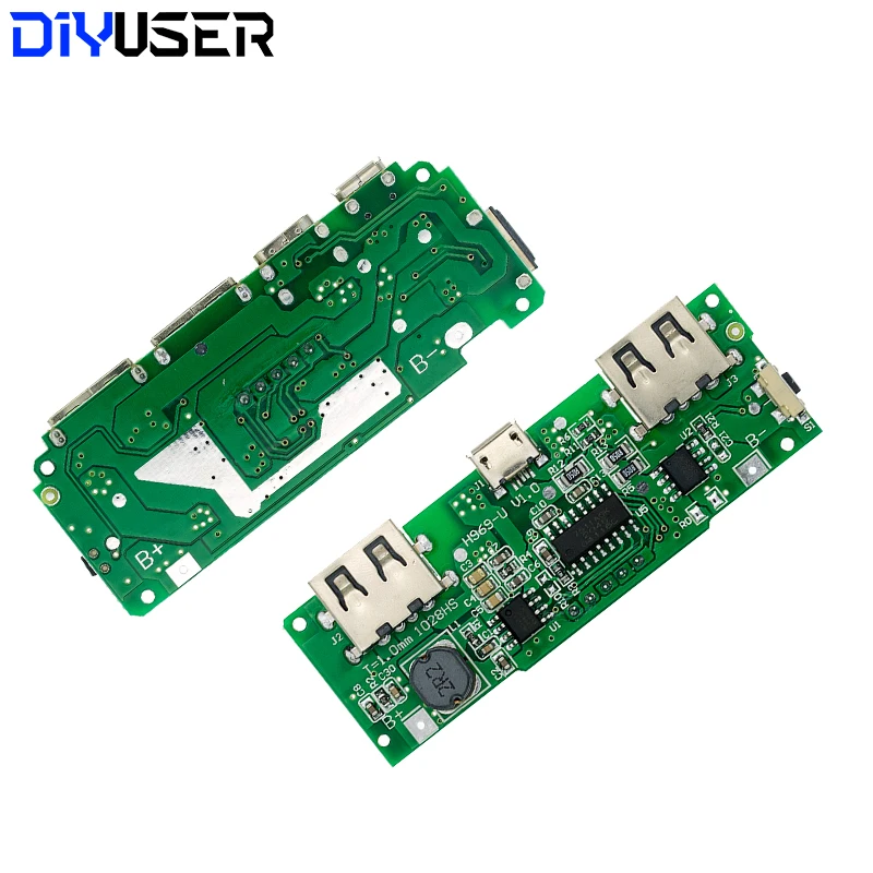 Светодиодный двойной USB 5 В 18650 а Micro/Type-C внешний аккумулятор модуль зарядки