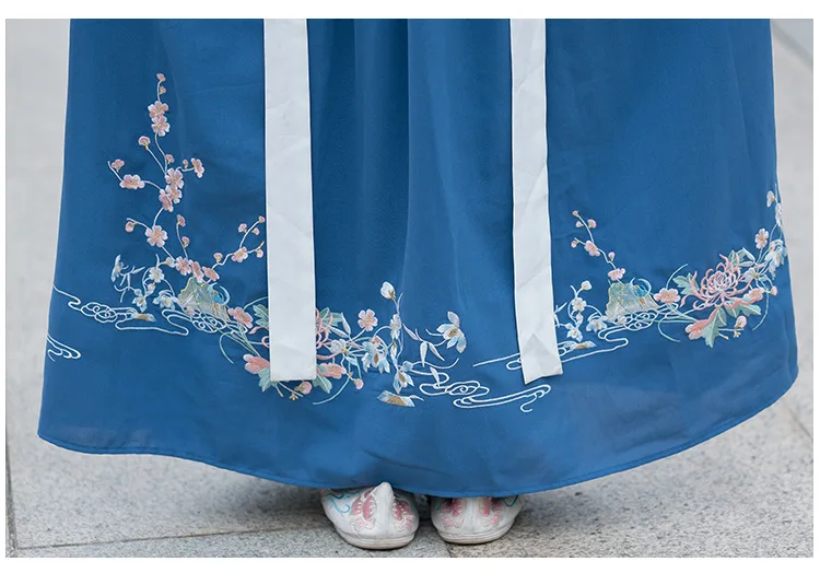 Традиционный танцевальный костюм с вышивкой Hanfu, женское платье феи, народный фестиваль, наряд певцов, Восточное представление, одежда DC3160