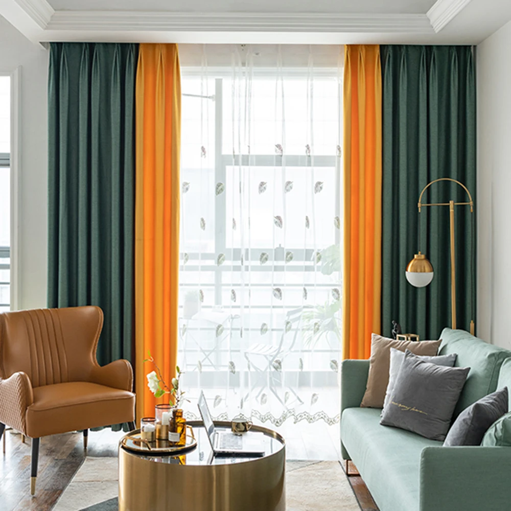 

Modern luxury High End Curtains Cotton Linen Bedroom Living Room Balcony Window Screen Curtains Villa Decoration 10 Style