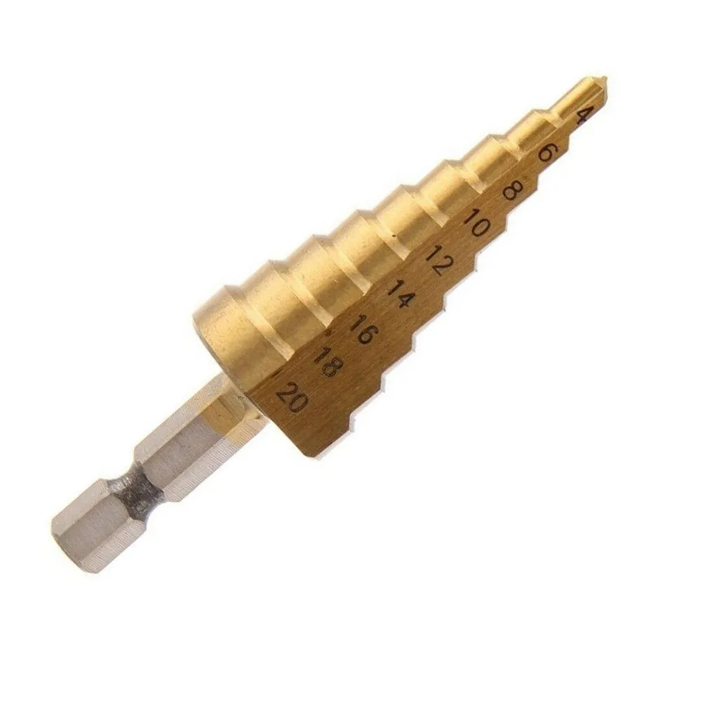 

Bit Drill Bits Drill Quick-change Step Step Drill Titanium Nitride Coated