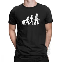 mens robot evolution t shirt sheldon geek cotton tops o neck male tees graphic designer t shirt