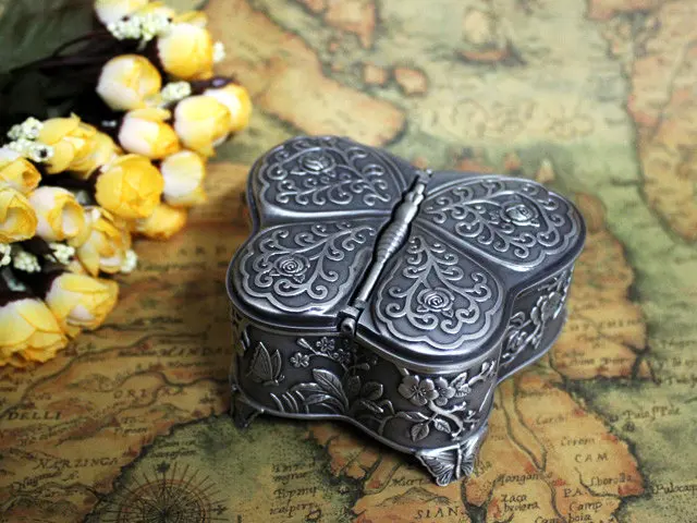 

European style retro butterfly jewelry box, decorations, exquisite crafts, gifts