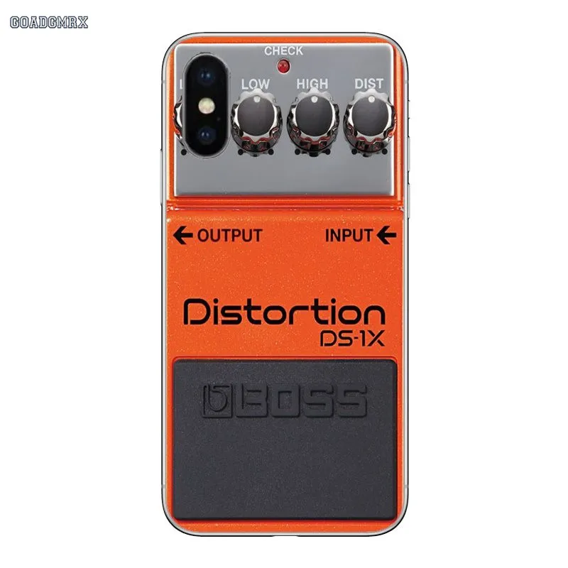 image 8 Ретро босс искажений педаль для iPhone 11 X XR XS Pro MAX 4 4s 5 5S SE 5C 6 6S 7 8 Plus прозрачный мягкий чехол Чехлы - Цвет: image 8