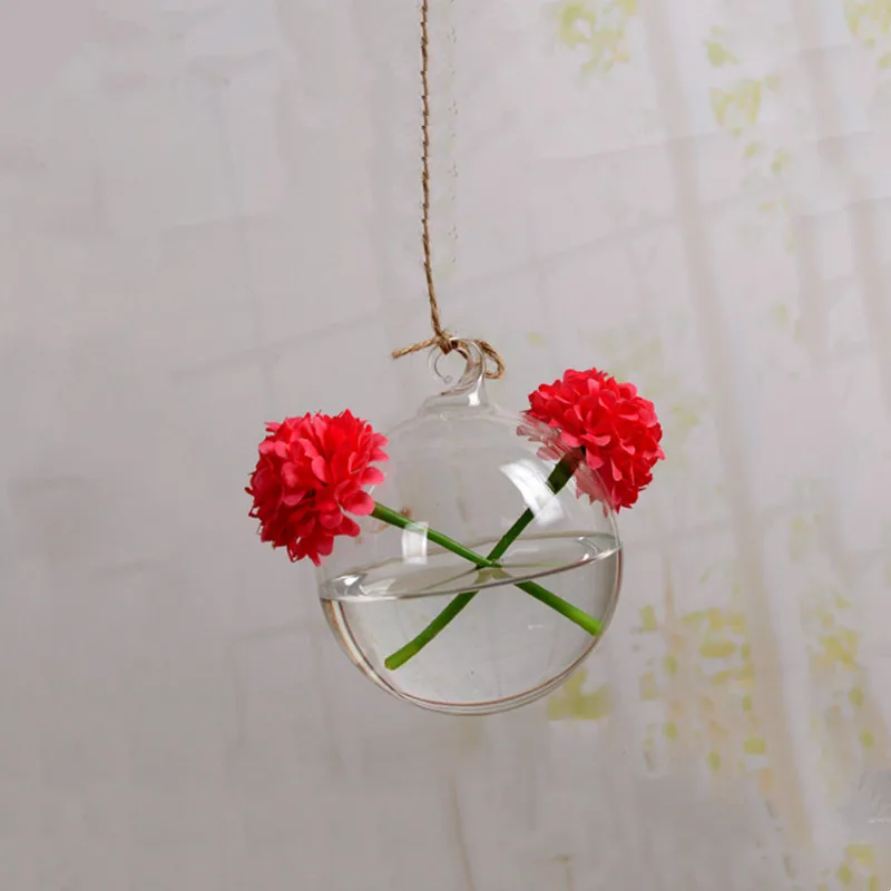 Диаметр = 8 см маленький размер подвесной стеклянный террариум фотообои с двумя