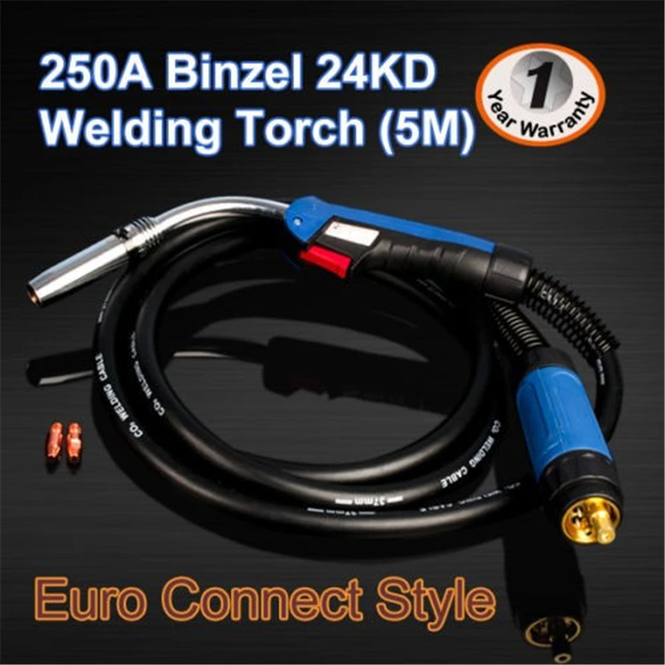 BINZEL STYLE 250A MB24KD (5 метров) MIG сварочный фонарь/пистолет (Евро разъем) с газовым