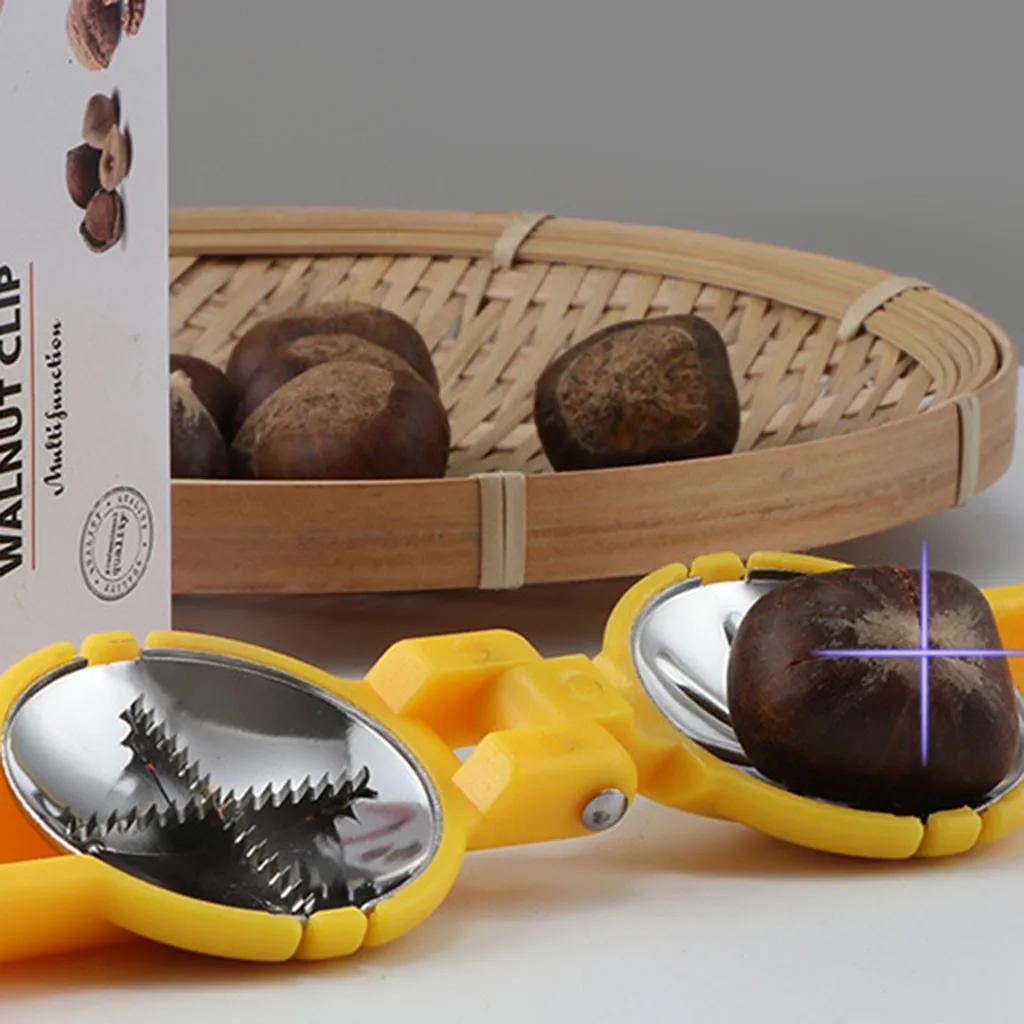 Новые творческие Пластик Нержавеющая сталь грецкого ореха клип каштан нож с