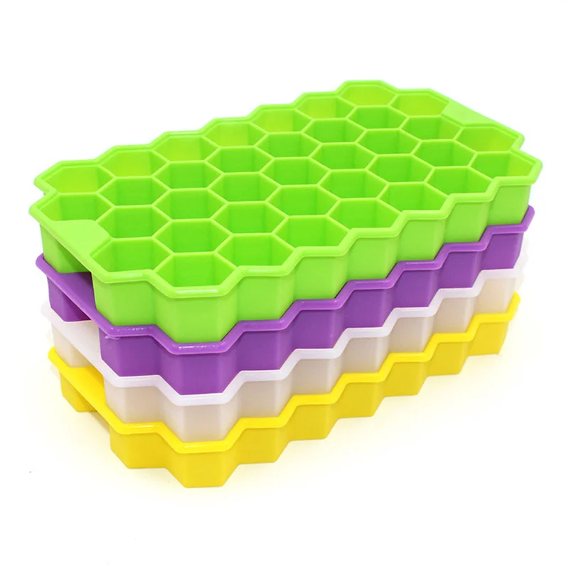 

Ice Cube Tray Food Grade Flexible Silicone Honeycomb Ice Creams Making Mold for Whiskey Cocktail Home Kitchen Bar Accessories