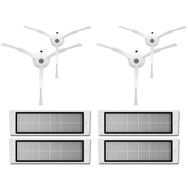 

2 Set Vacuum Cleaner Parts: 1 Set Side Brush Filter & 1 Set Disposable Wipes