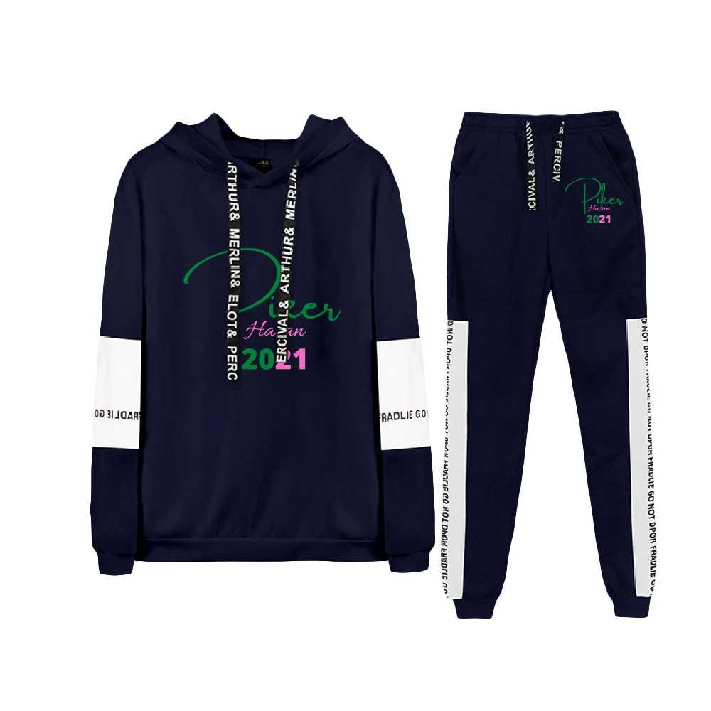 

WAWNI Hasan Piker Pullover Pants Unique Clothes Cosplay Hoodie Sets Hip-hop Style 2 Piece Suit Loose Hoodies Two Piece Set New