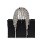 Хорошее качество роскошная кисточка бриллианты прозрачная модная женская вечерняя сумка через плечо сумка-мессенджер сумка-тоут