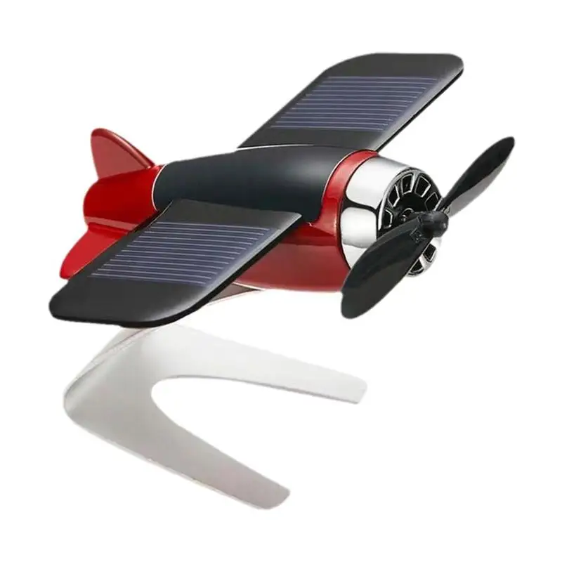 

Personalized Car Interior Accessories Solar Airplane Model Center Console Decoration Air Ornaments 2 Color Can Choose