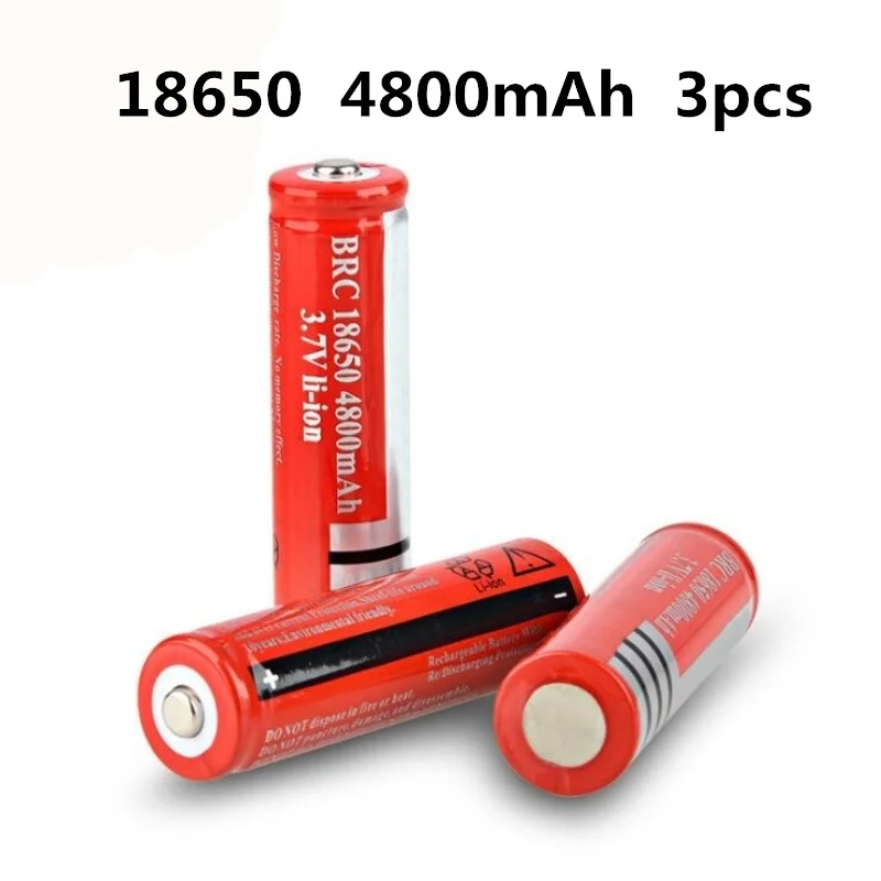 

18650 Battery rechargeable lithium battery 4800mAh 3.7V Li-ion battery for flashlight Torch 18650 Batteries GTL EvreFire
