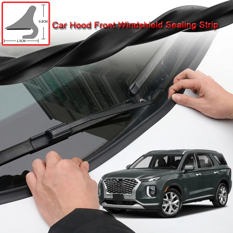 

For Hyundai Palisade 2019-2021 Car Rubber Seal Strip Windshied Spoiler Filler Protect Edge Weatherstrip Strips Auto Accessories