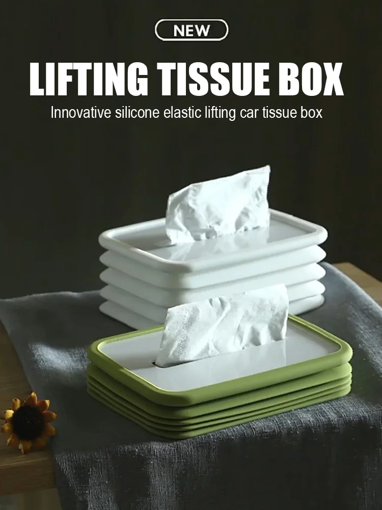 

1PC Foldable Wet Paper Storage Box Silicone Tissue Box Napkin Dispenser Home Car Tissue Box for Restaurants Hotels Car Offices