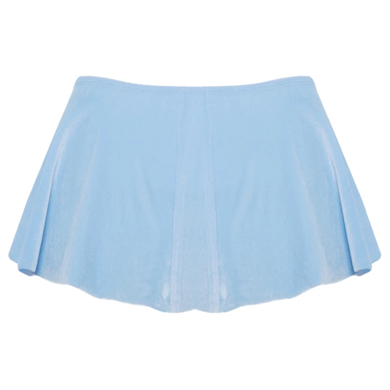 

Women Short Blend Summer Sexy Low Waist Loose Casual Hem Short Pantskirt Ruffles Nightclub Wear