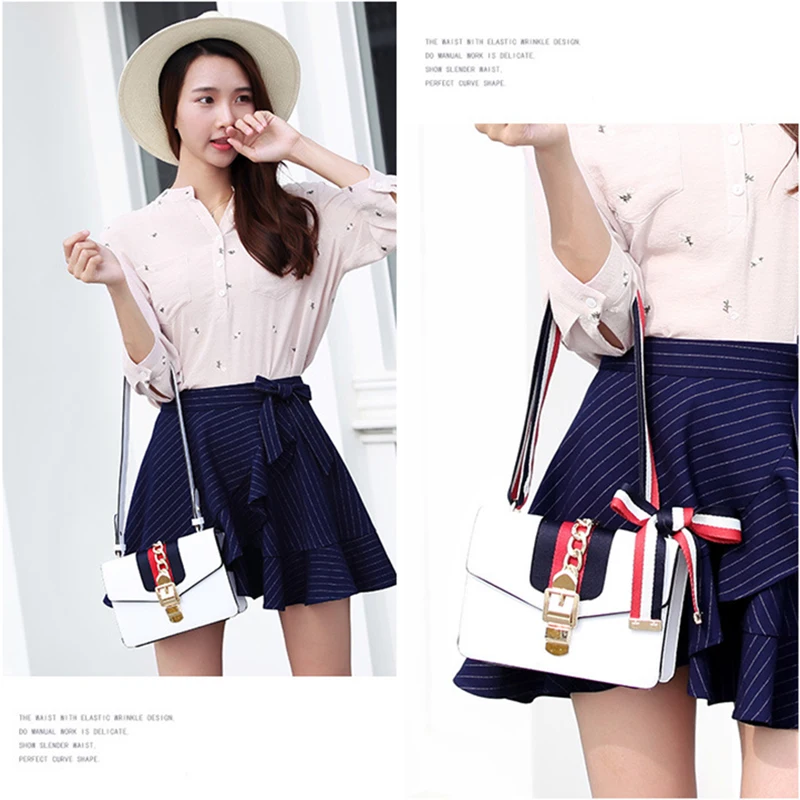 Новые маленькие сумки через плечо из искусственной кожи Женская красочная сумка