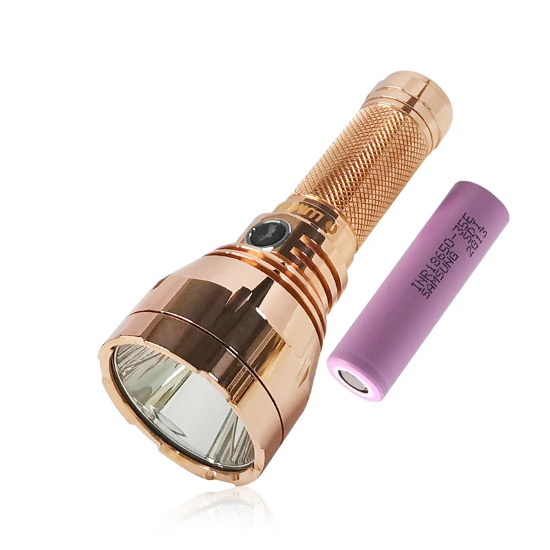 Lumintop GT MINI Copper / Brass LED Flashlight KW CSLNM1.TG LED Torch Lighter  by 18650  Battery for Self Defense ,Camping